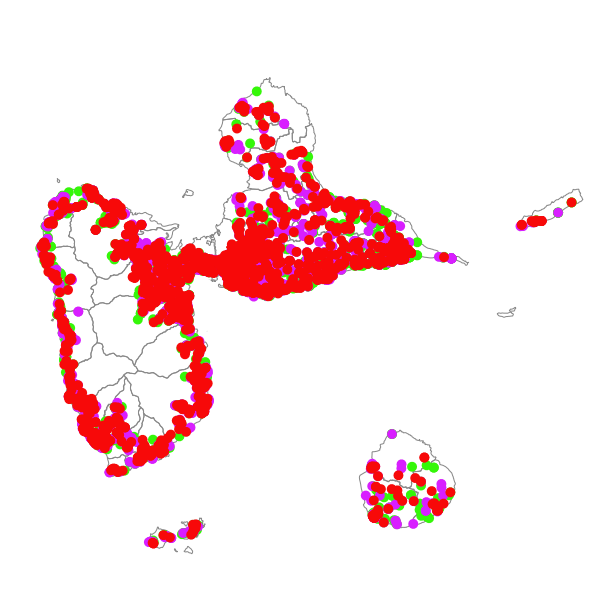 Cartographie des établissements en lien avec une activité touristique